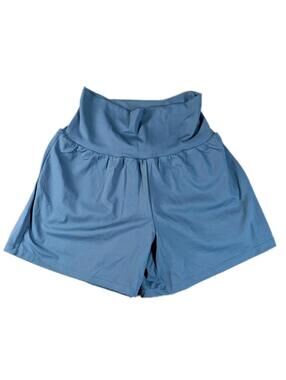 Halara Womens XS Blue Athletic Shorts High Waisted Stretch Running Gym NWT